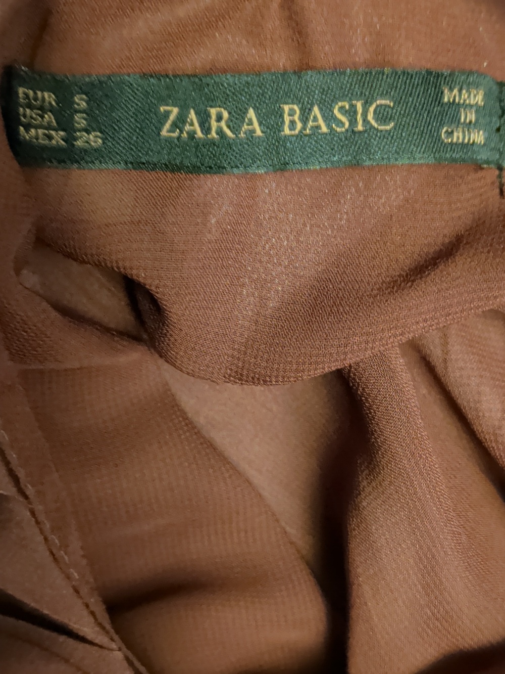 ZARA| Pleated Burgundy Ombre Dress - Sz S/M - Picture 9 of 15